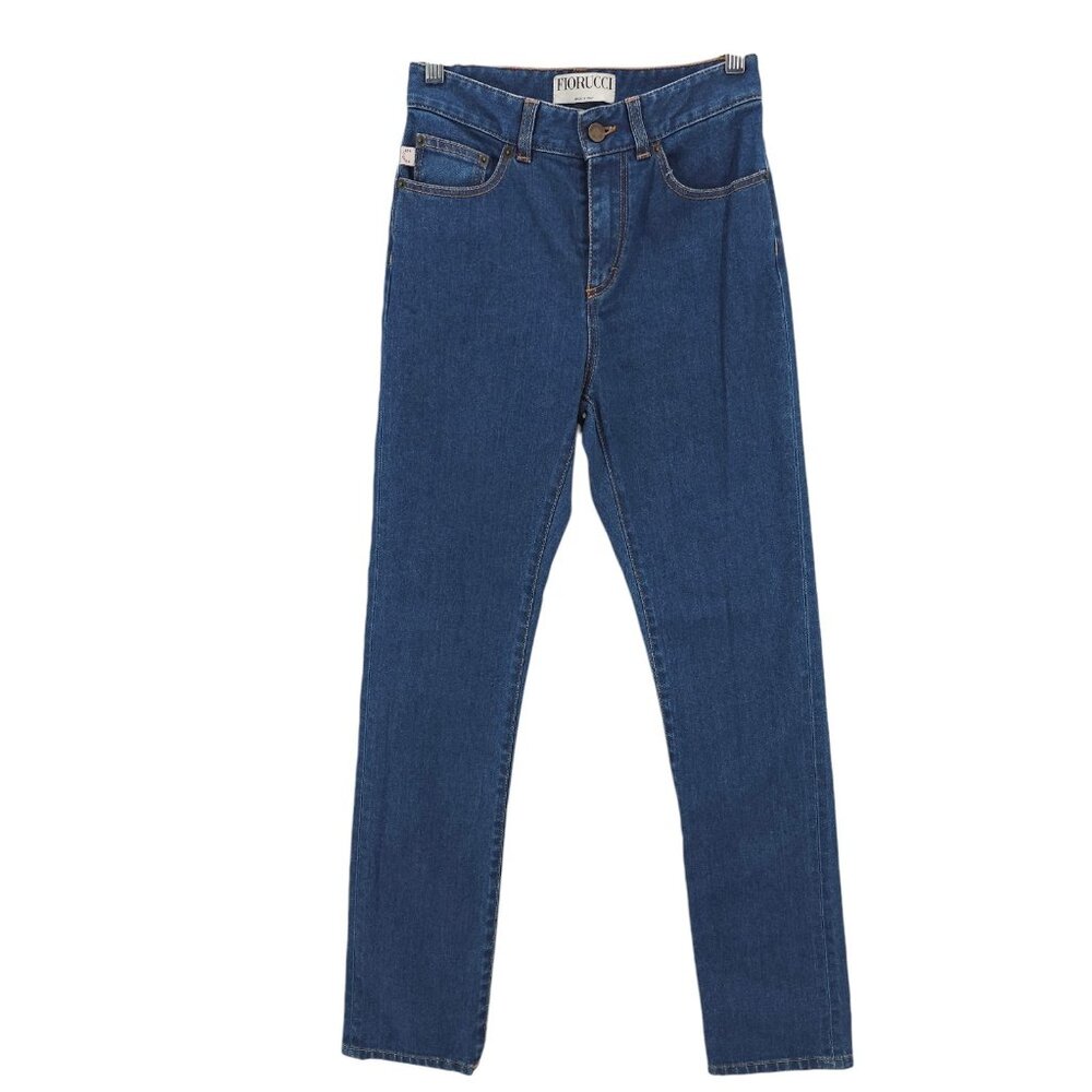 FIORUCCI Yves Cigarette Jeans Medium Dark Made in ITALY Cotton Stretch Size 26